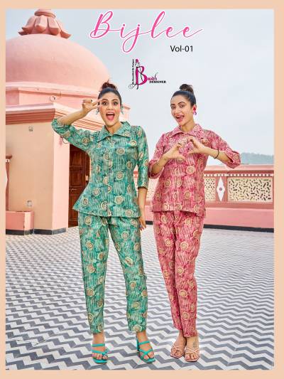 Bijlee By Bhavi Designer Fancy Summer Wear Top With Bottom Collection